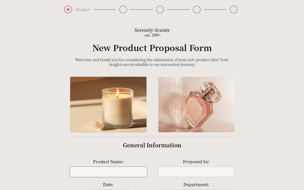 Product form page preview