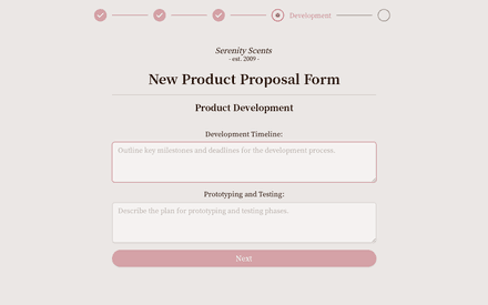 Development form page preview
