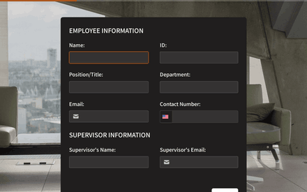 Info form page preview