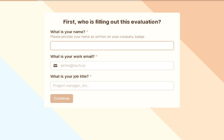 Employer information form page preview