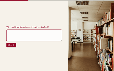 Reason form page preview