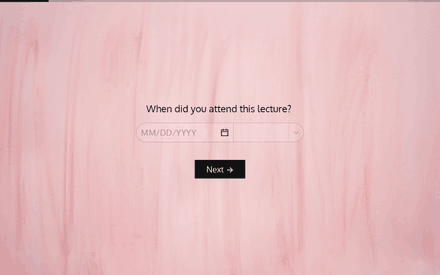 Date form page preview