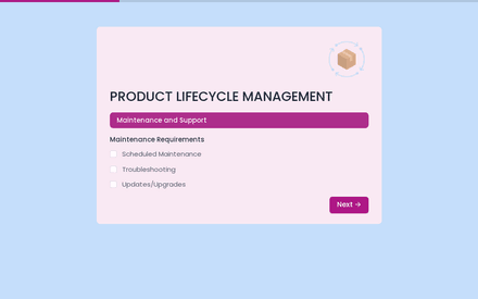 Maintenance form page preview