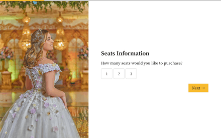 Seats form page preview