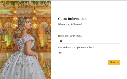Guest form page preview