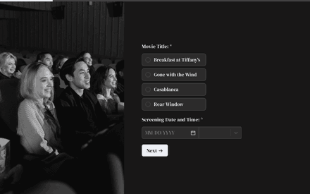 Movie form page preview