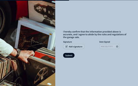 Consent form page preview
