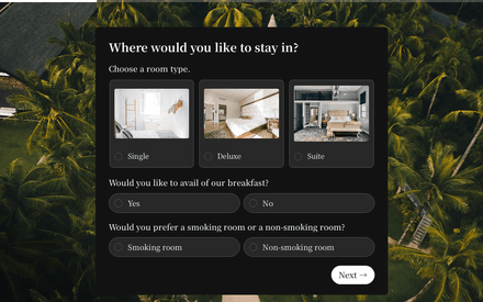 Room form page preview