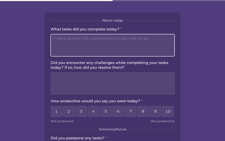 Report form page preview