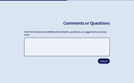 Comments form page preview