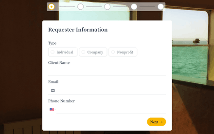 Client form page preview