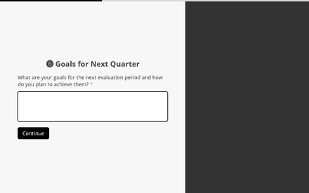 Future goals form page preview