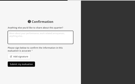 Confirmation and approval form page preview