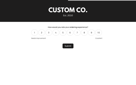 Rating form page preview