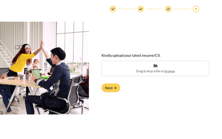 Resume form page preview