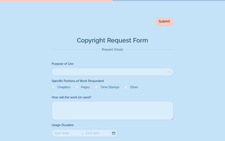 Request form page preview
