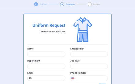 Employee form page preview
