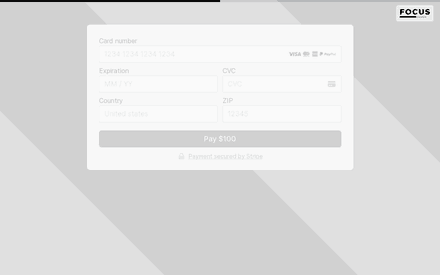 Payment form page preview