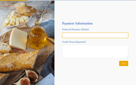 Payment form page preview
