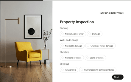 Interior form page preview