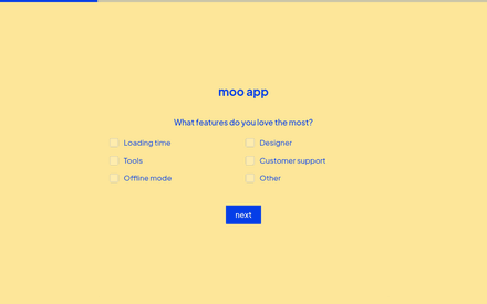 Features form page preview