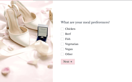 Meal form page preview