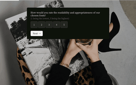 Typography form page preview