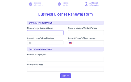 Additional form page preview