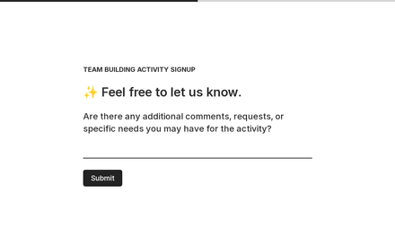 Comments form page preview