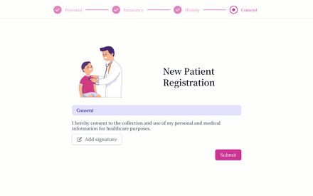 Consent form page preview