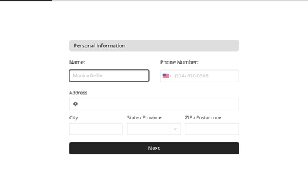 Info form page preview