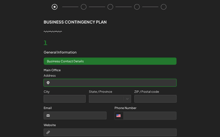General form page preview