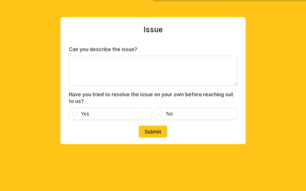 Issue form page preview
