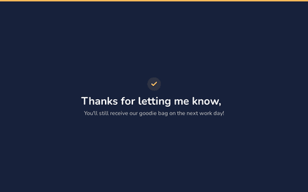 Not attending ending form page preview