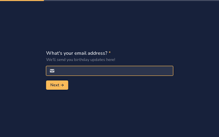 Contact info form page preview