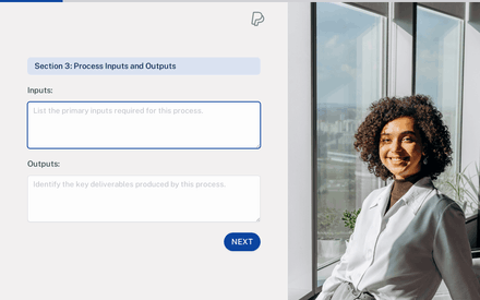 Deliverables form page preview