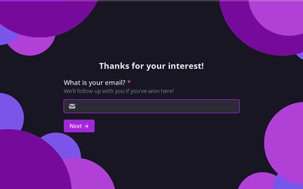 Email form page preview