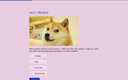 Memes form page preview