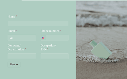 Personal Info form page preview
