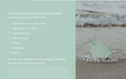 Background form page preview