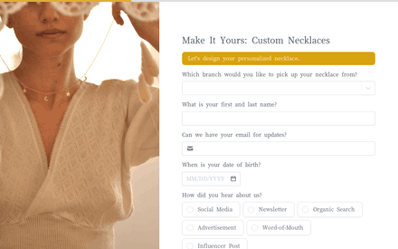 Info form page preview